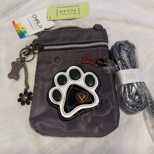 Chala Vegan Leather Crossbody Bag – Dog Paw Print – New With Tags